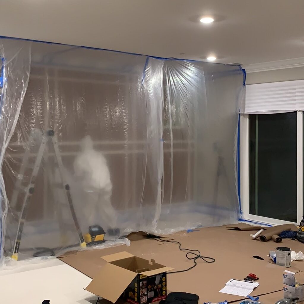 paint booth for accent wall