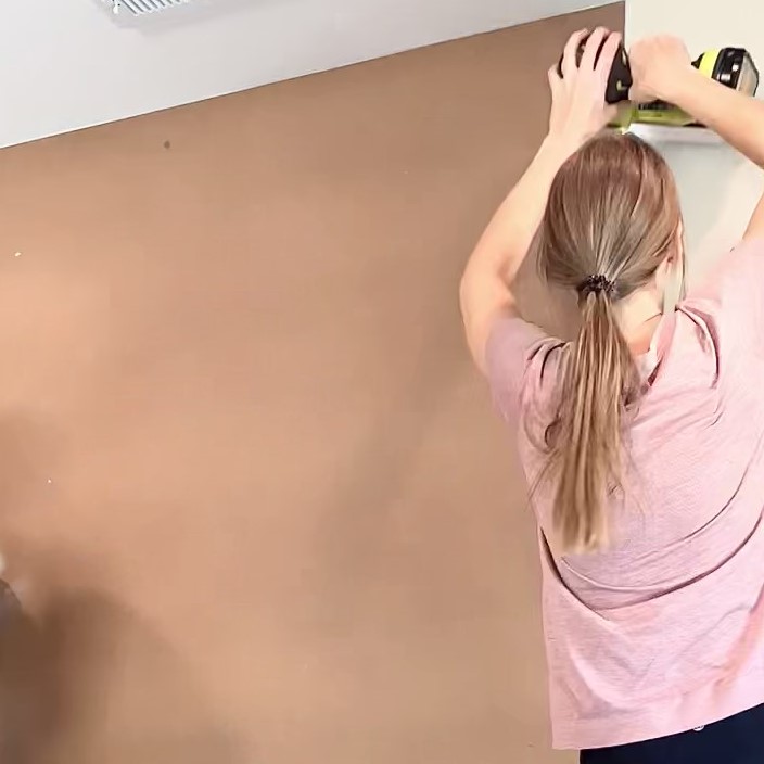 attaching hardboard with brad nailer