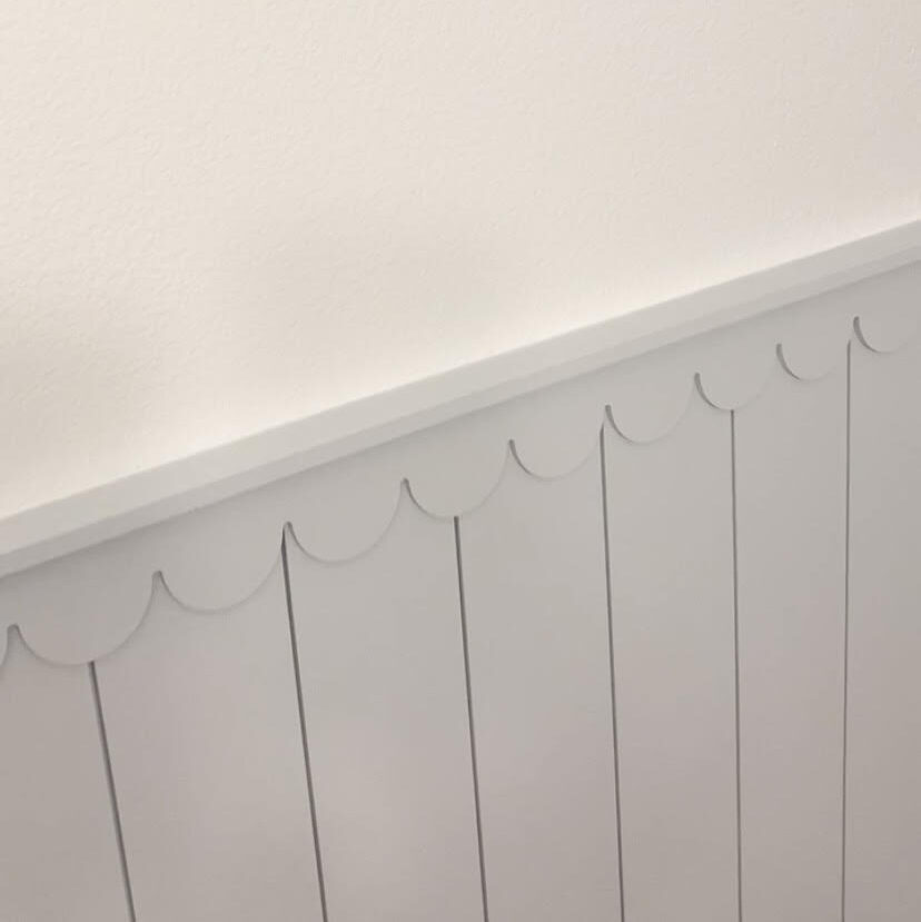 diy scalloped wall
