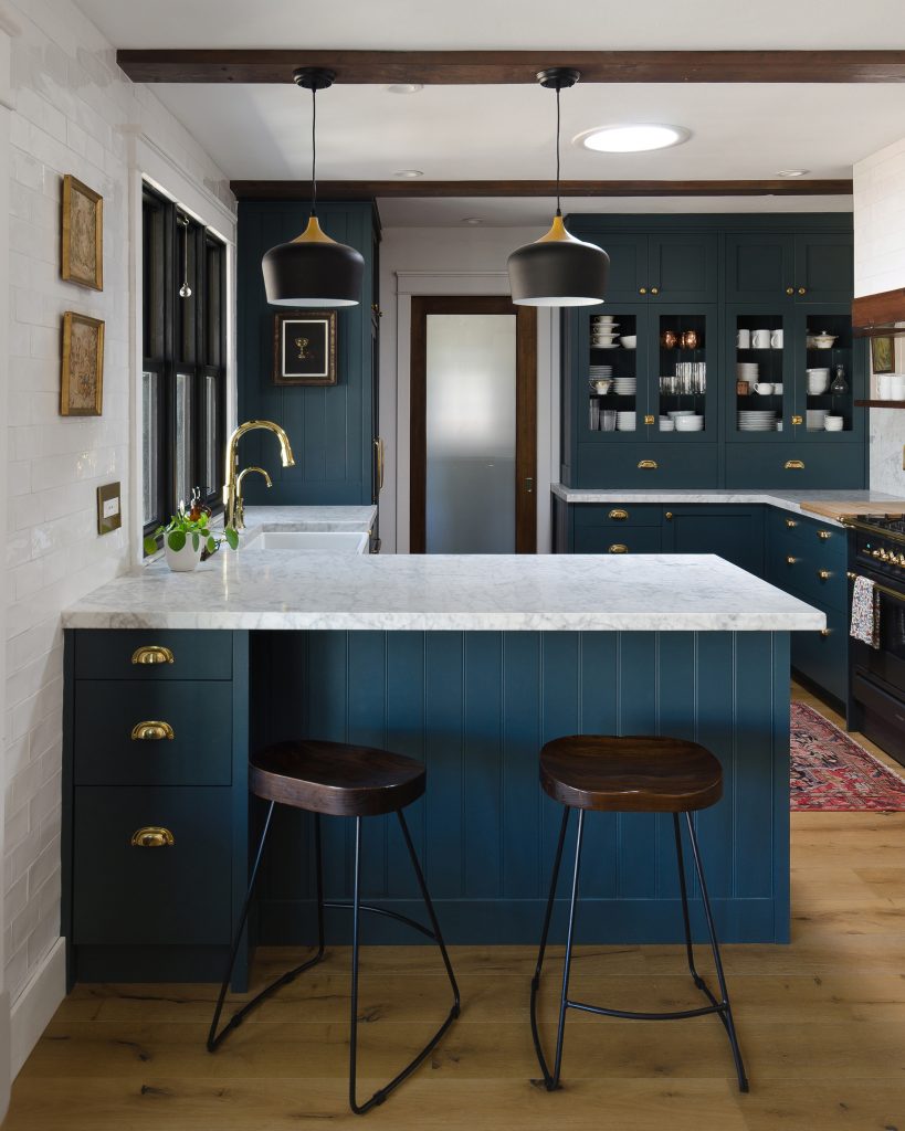 Narragansett Green kitchen cabinets
