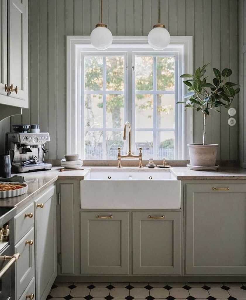farrow and ball french gray kitchen