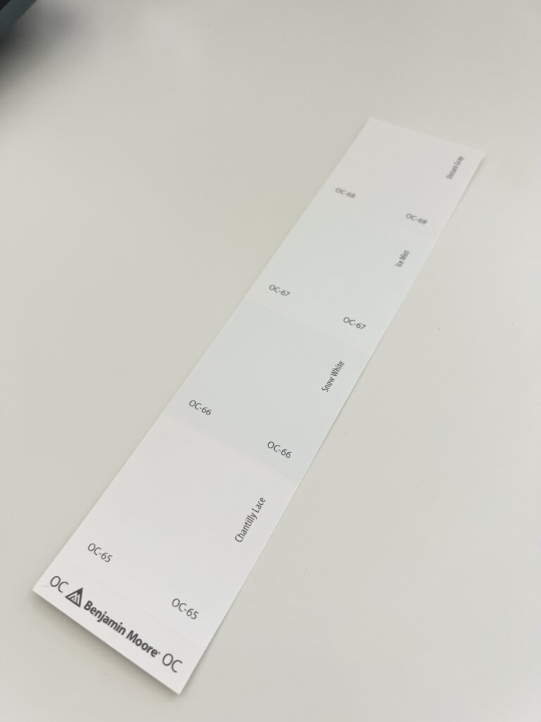 Chantilly Lace by Benjamin Moore color strip