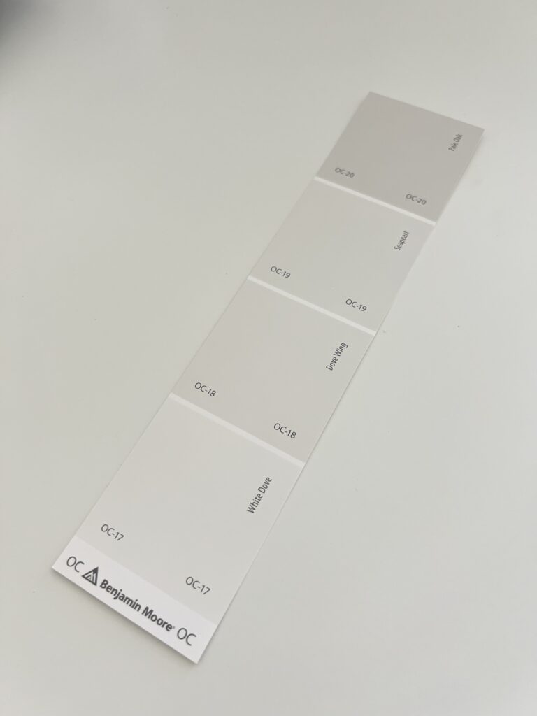 Benjamin Moore White Dove color strip