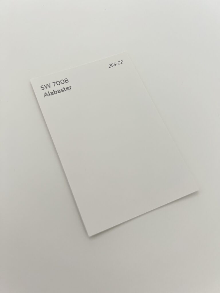 Sherwin Williams Alabaster paint swatch