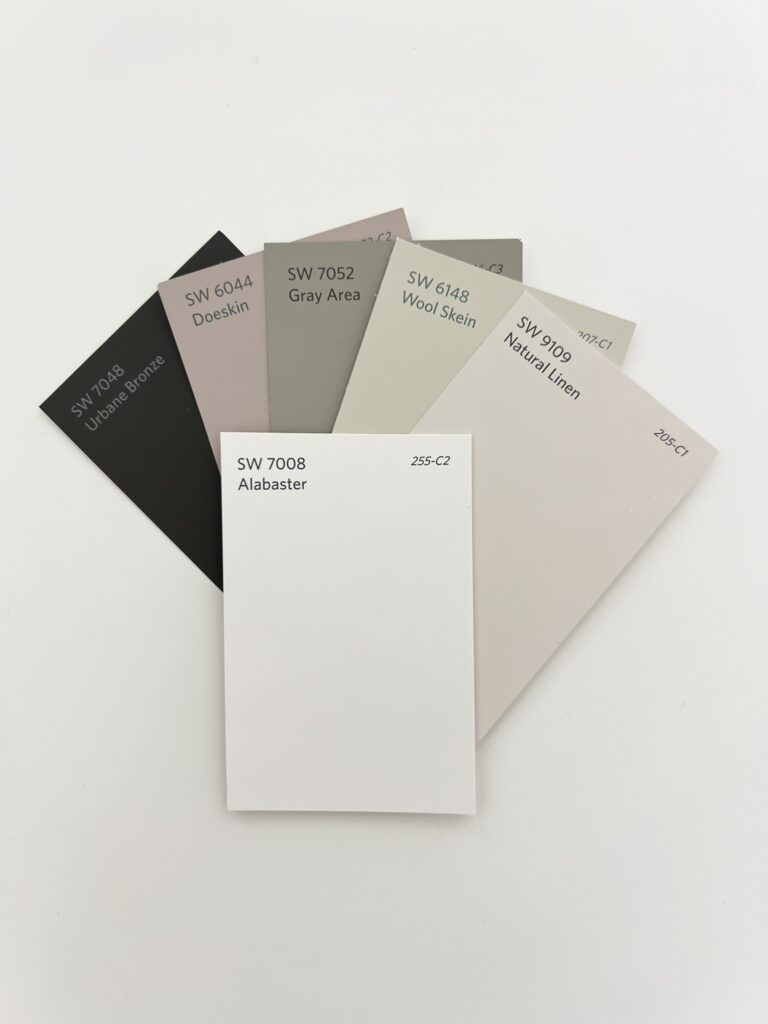 Sherwin Williams Alabaster coordinating colors