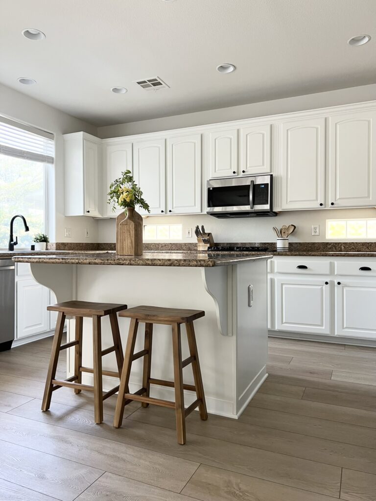 Sherwin Williams Alabaster kitchen cabinets
