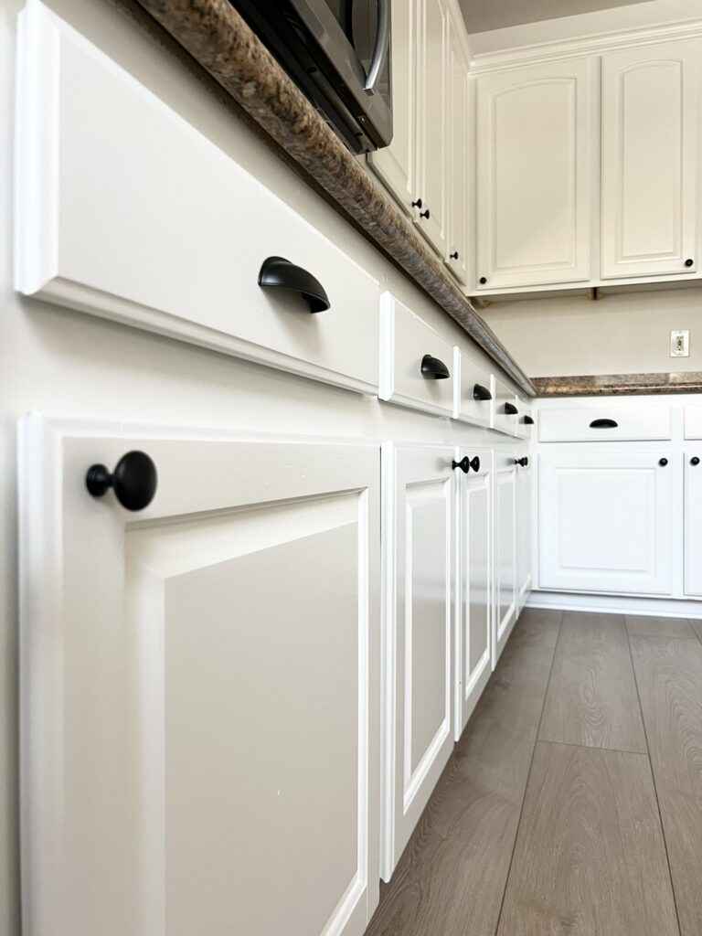 Sherwin Williams Alabaster kitchen cabinets