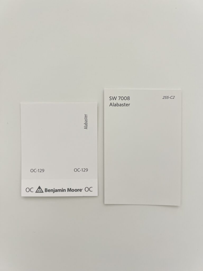 Sherwin Williams Alabaster vs Benjamin Moore Alabaster