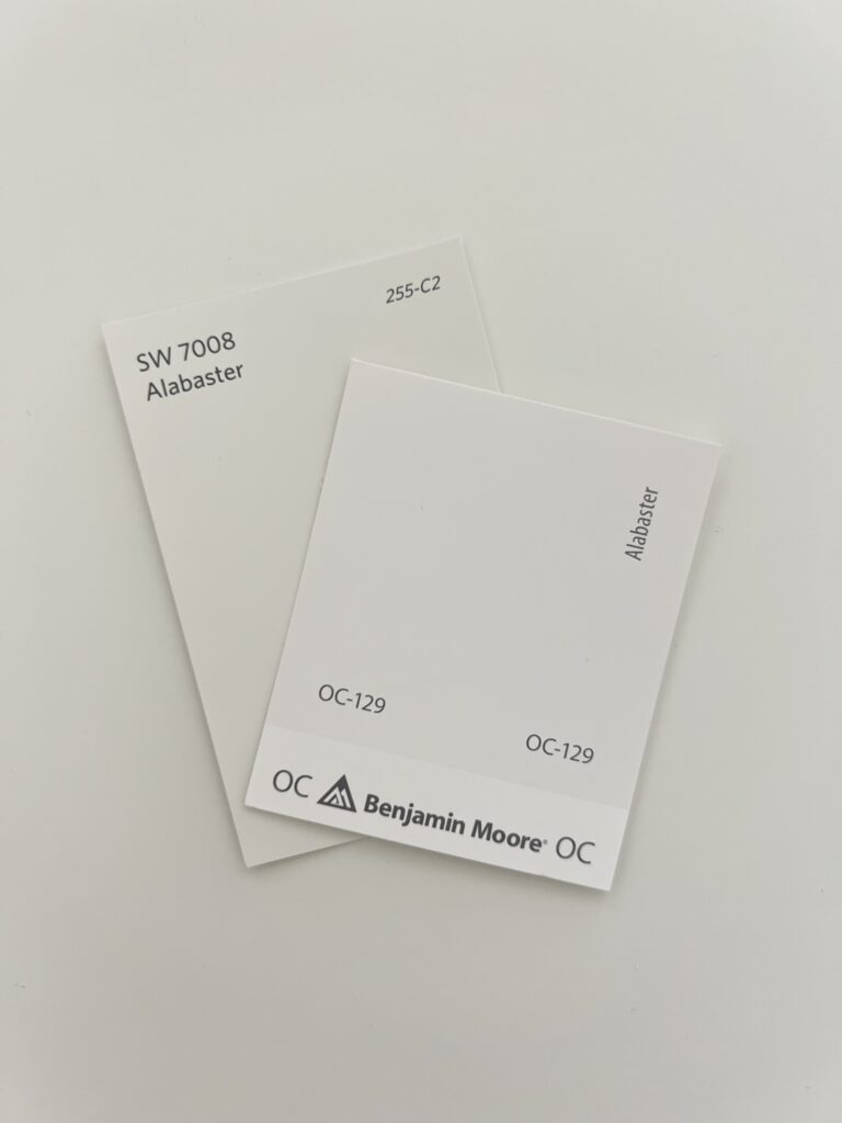 Sherwin Williams Alabaster vs Benjamin Moore Alabaster