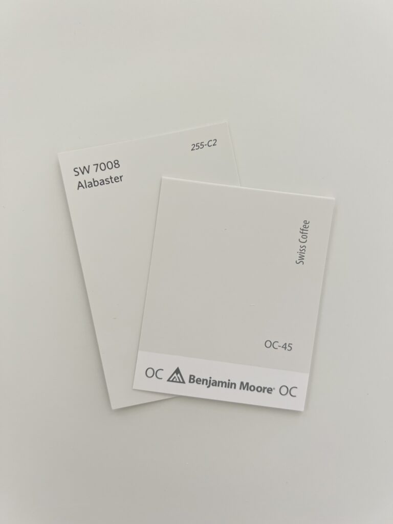 Sherwin Williams Alabaster vs Benjamin Moore Swiss Coffee
