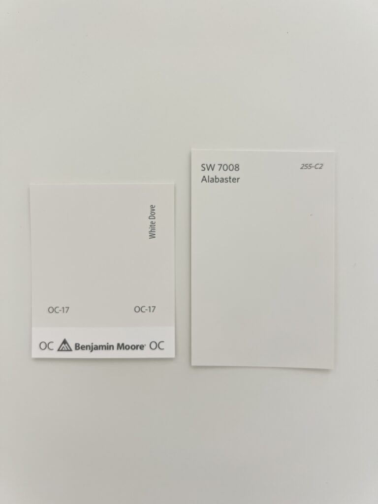 Sherwin Williams Alabaster vs White Dove