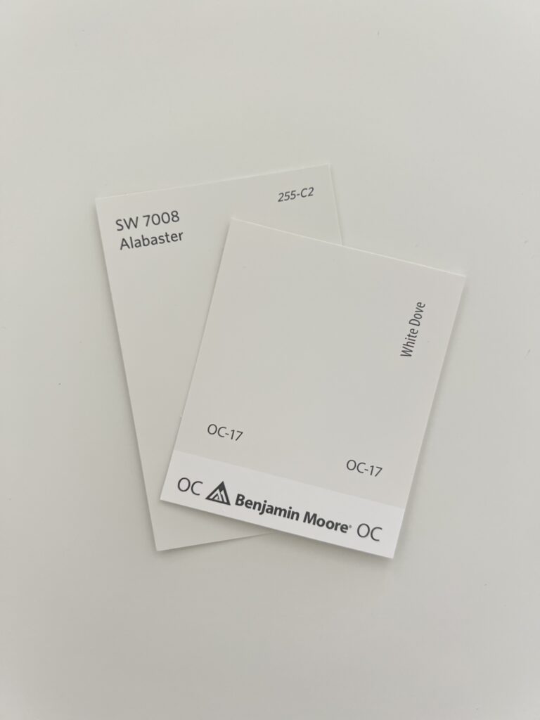 Sherwin Williams Alabaster vs Benjamin Moore White Dove
