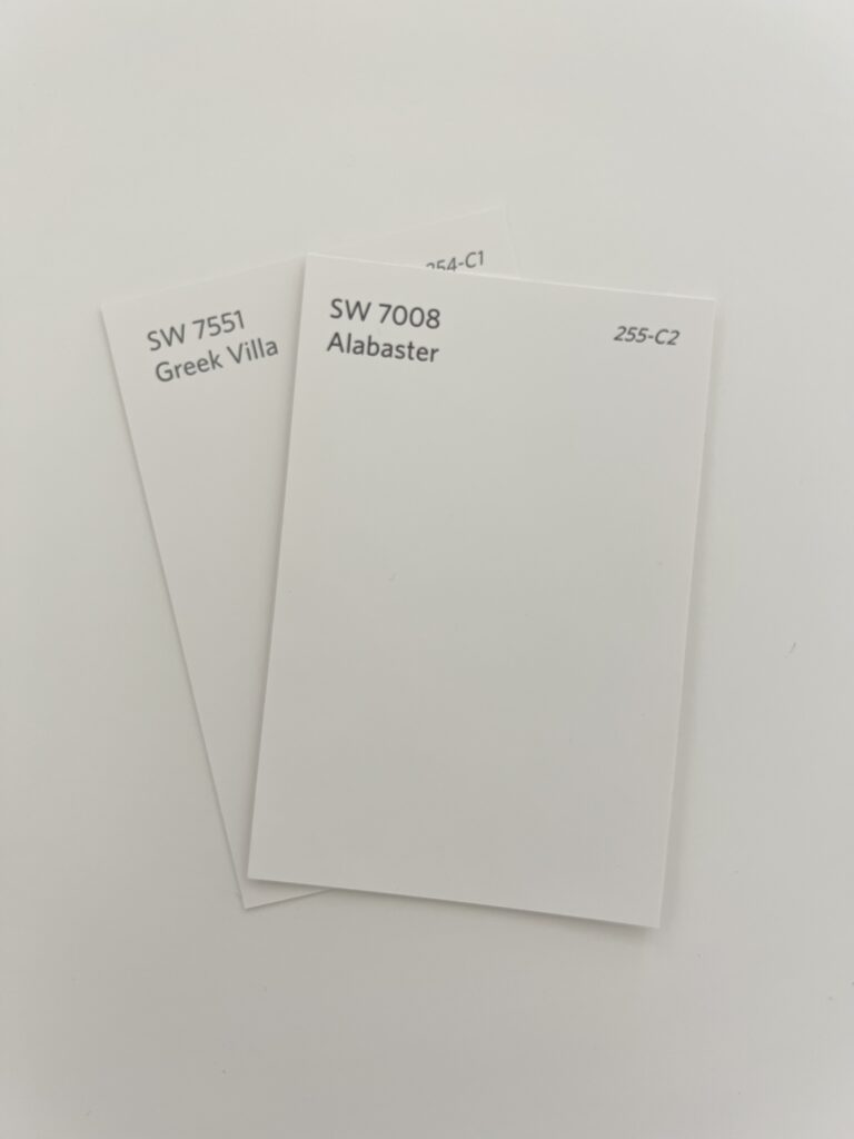 Sherwin Williams Alabaster vs Greek Villa