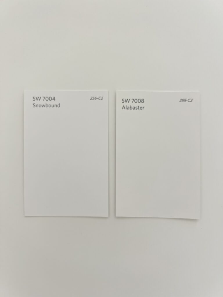 Sherwin Williams Alabaster vs Snowbound