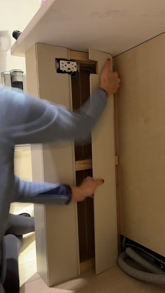 installing shiplap under kitchen island