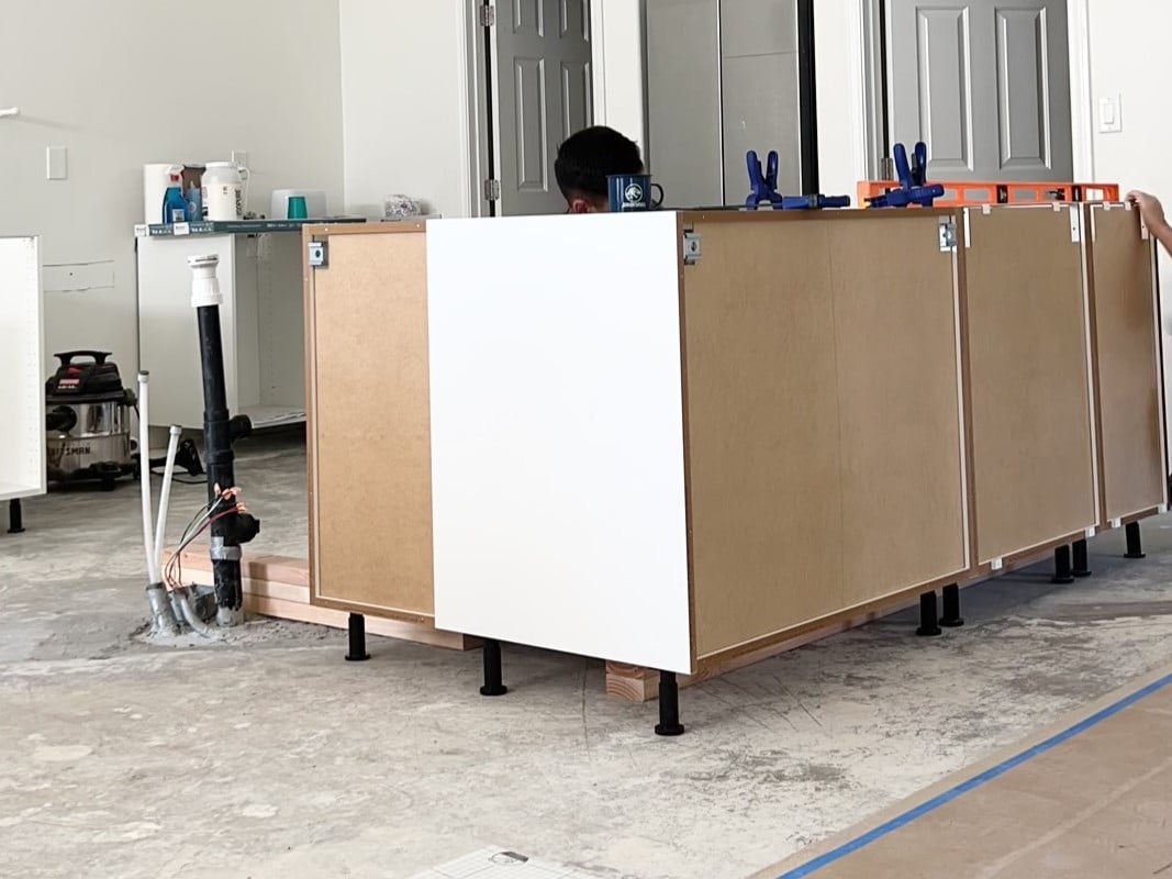 How to Build a Kitchen Island with Seating (Using IKEA Cabinets!)