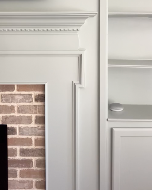 fireplace with dentil crown