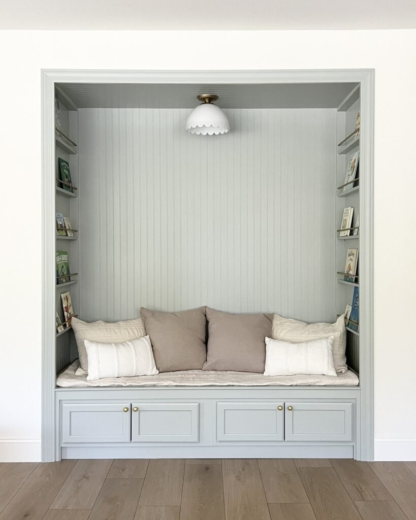 diy kids reading nook