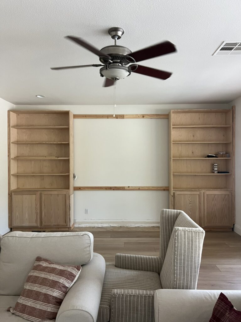 diy fireplace built ins