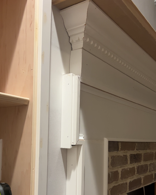 dentil crown moulding fireplace