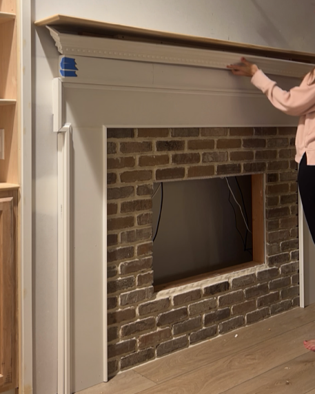 installing dentil crown fireplace mantel