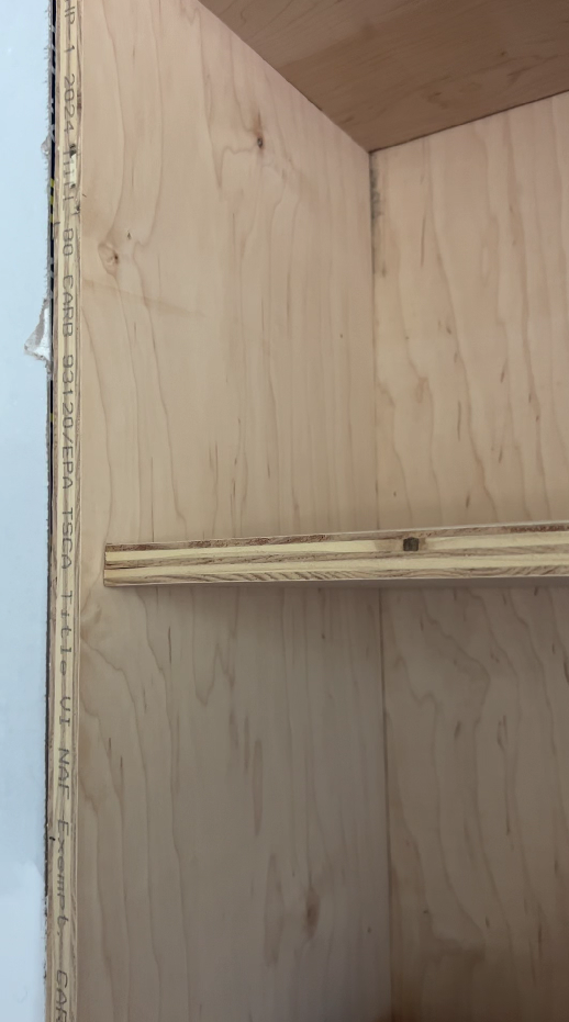 chair rail moulding on shelves