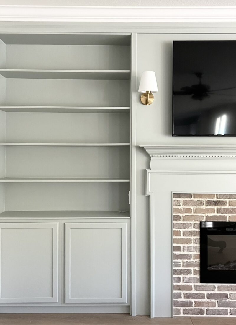 DIY fireplace built ins