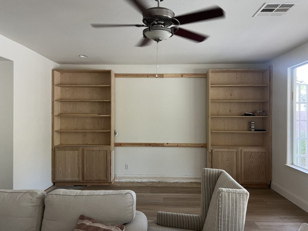 built ins around fireplace diy