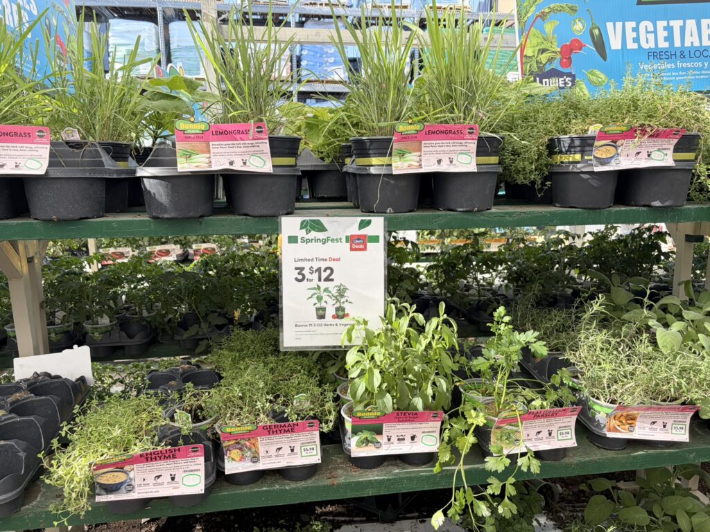 Lowe's SpringFest herbs & vegetables deal