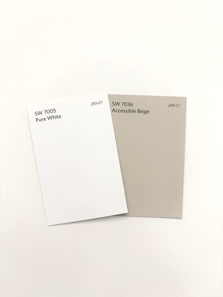 Pure White and Accessible Beige