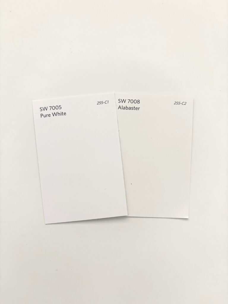 Sherwin williams pure white vs alabaster
