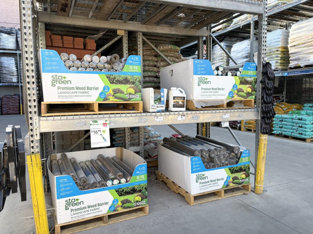 Lowe's SpringFest weed barrier deal
