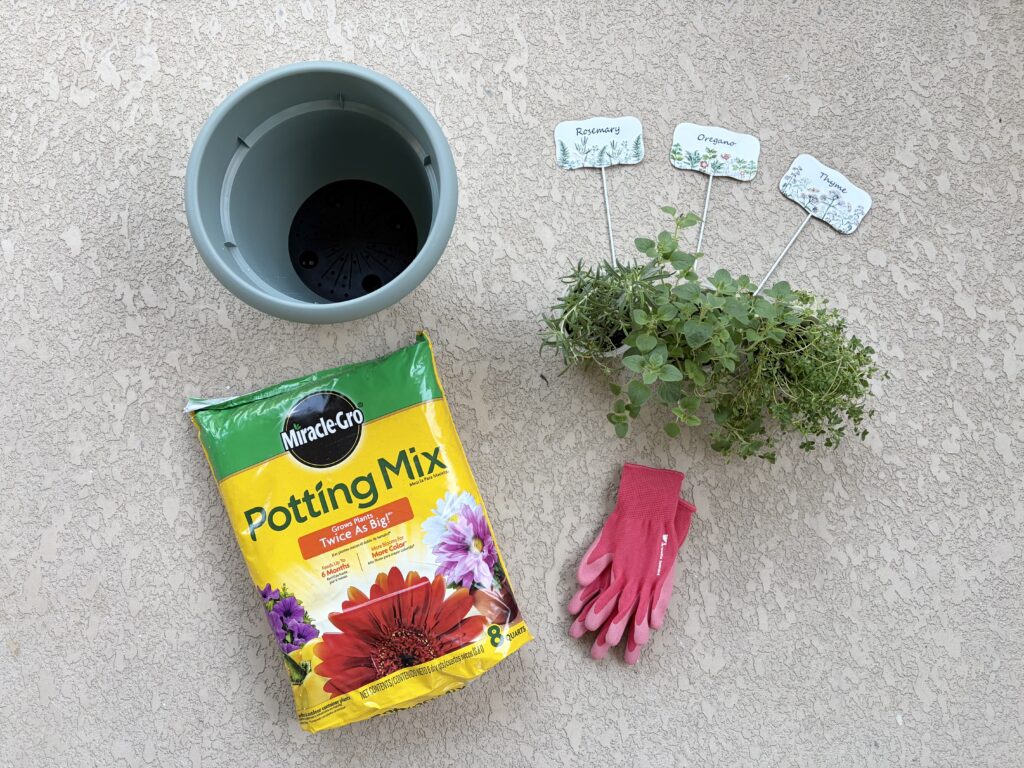 viral potting hack supplies for herb garden