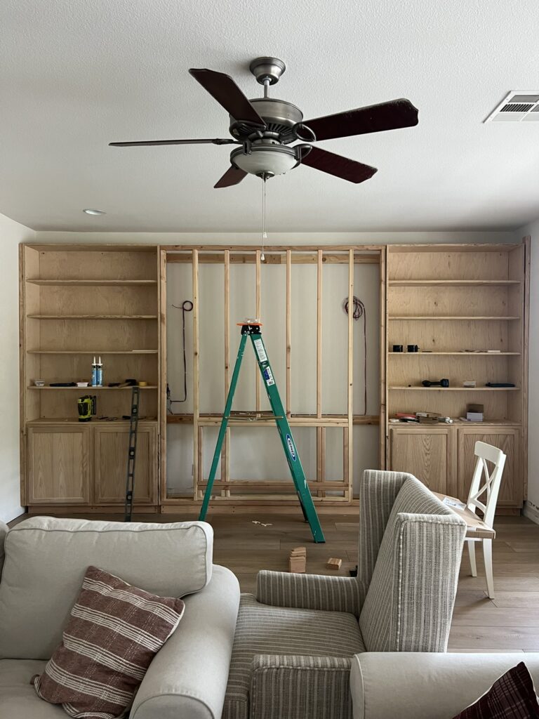 diy fireplace built ins
