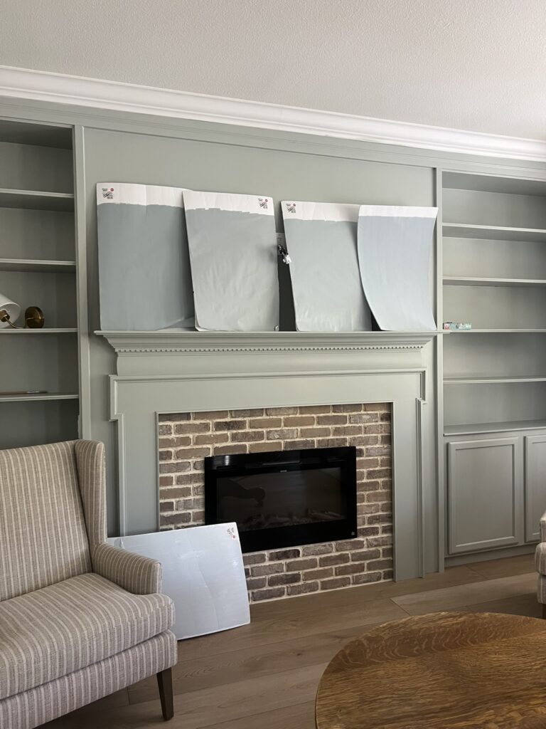 light blue by farrow and ball living room