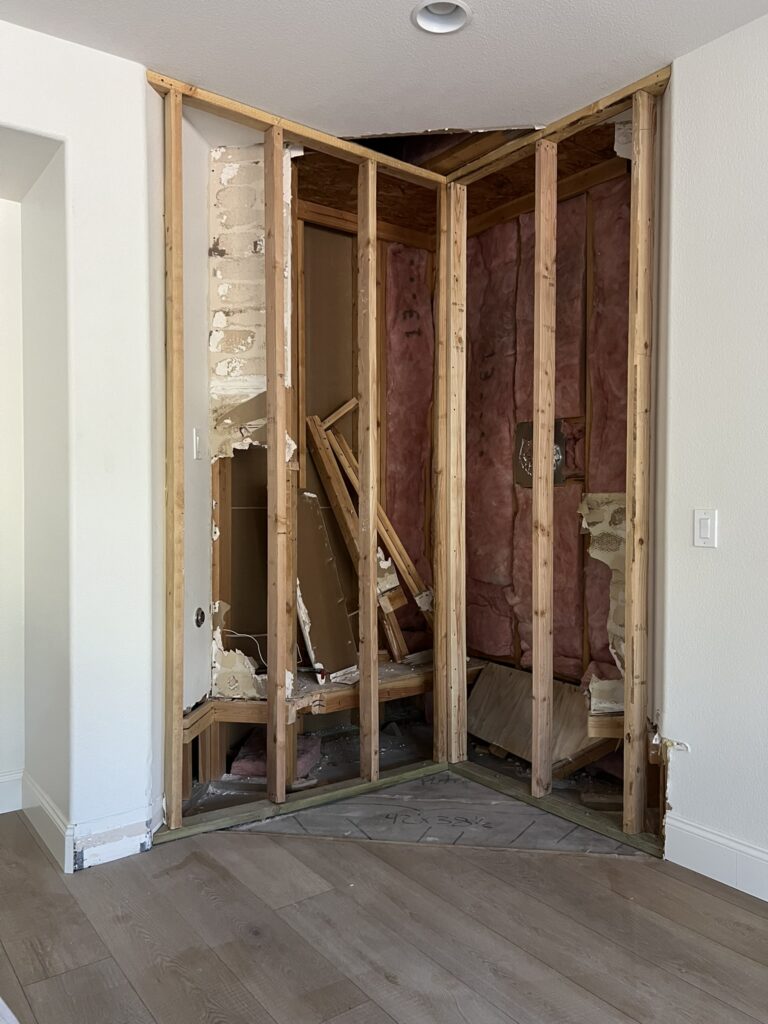 remove corner fireplace