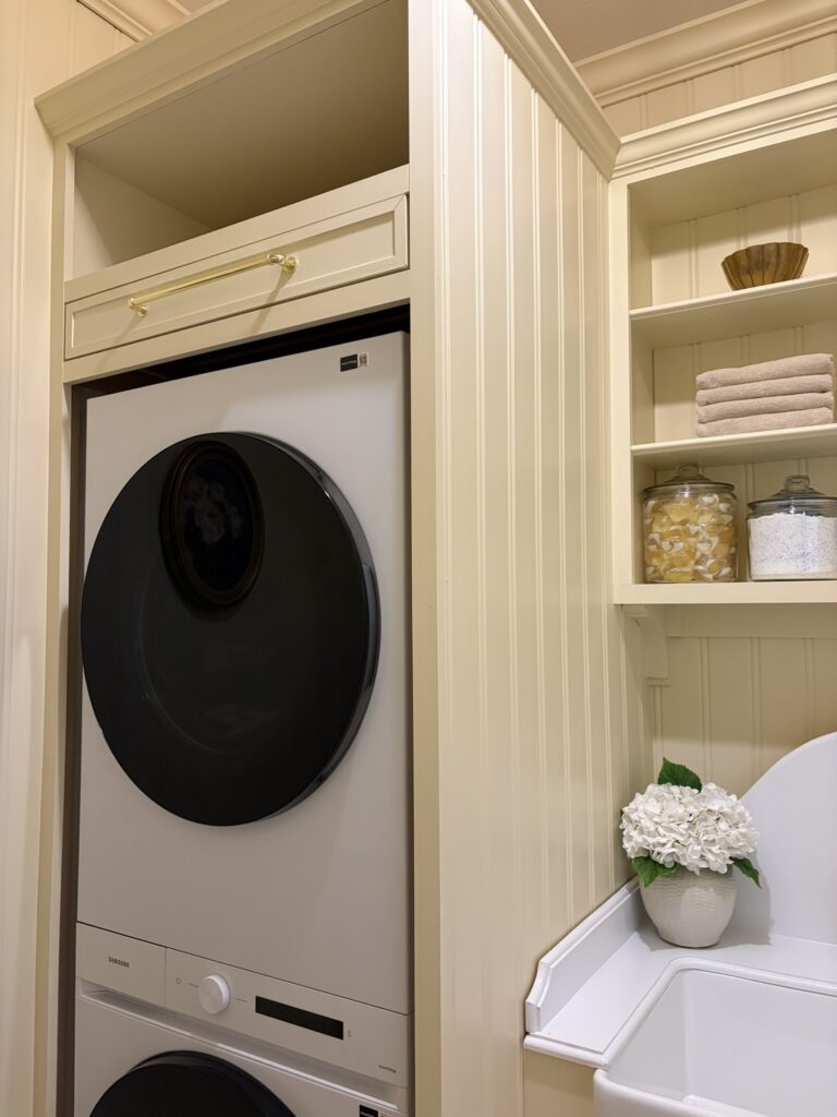 yellow laundry room