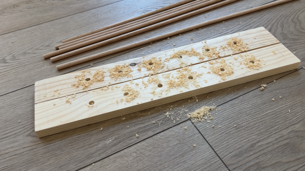 drilling holes for dowels
